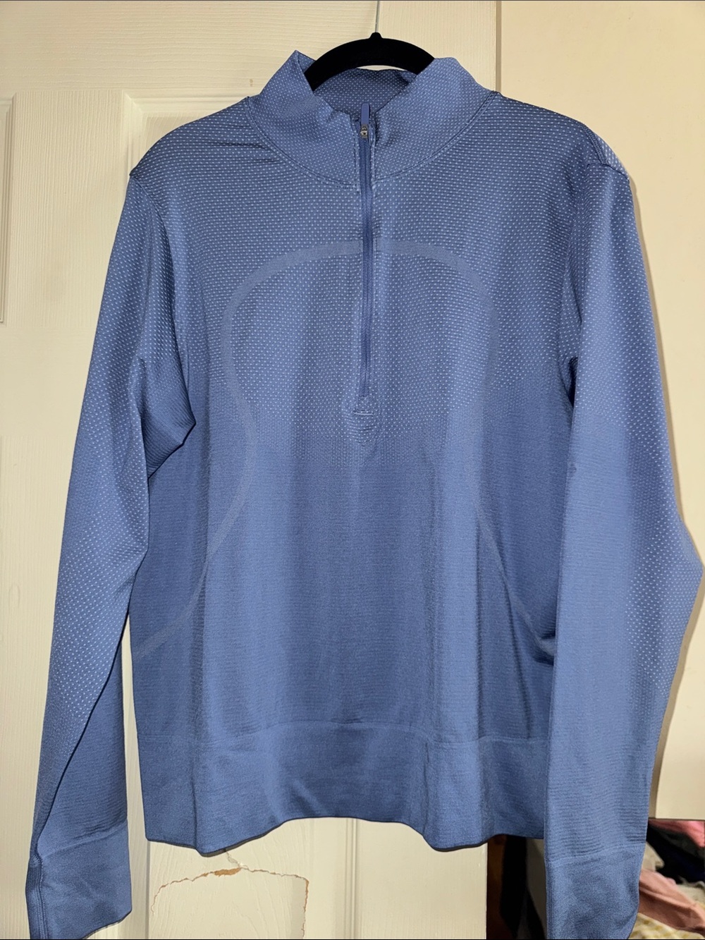 lululemon athletica Light Blue Half-Zip Long Sleeve Top